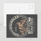 CHANDLER ARIZONA - LOCOMOTIVE - RAILROAD BRIEFKAART (Voorkant / Achterkant)