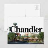 Chandler Arizona Skyline w/ Chandler in de Sky Briefkaart (Voorkant / Achterkant)