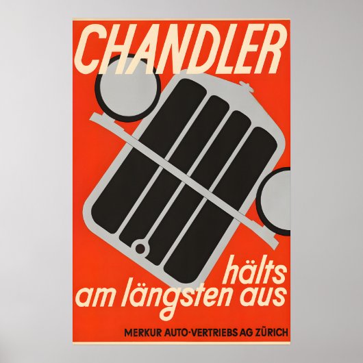 Chandler Auto Vintage Poster Prints (Voorkant)