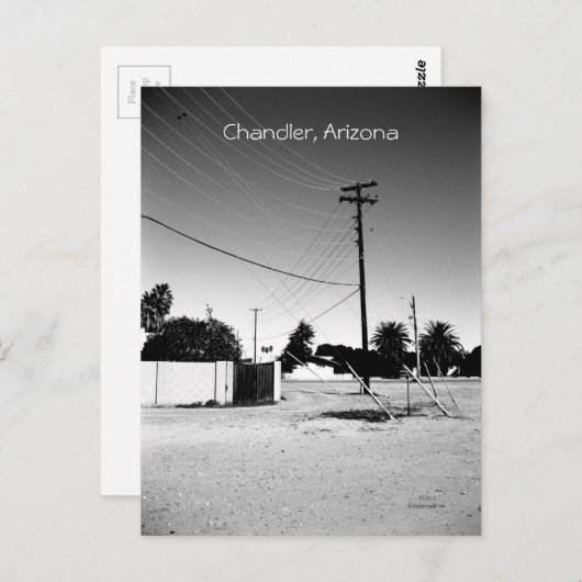 Chandler AZ Powerlines Briefkaart (Voorkant / Achterkant)