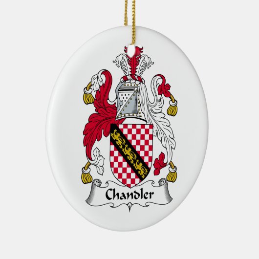 Chandler Family Crest Keramisch Ornament (Rechts)