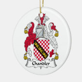 Chandler Family Crest Keramisch Ornament (Links)