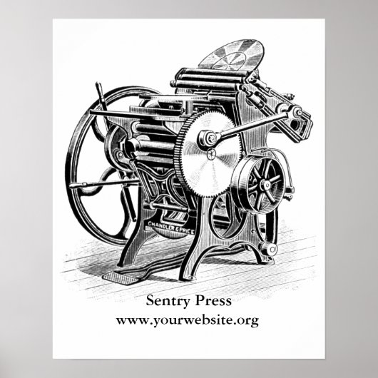 Chandler & Price letterpress poster (Voorkant)