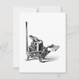 Chandler & Price Pilot letterpress wenskaart Bedankkaart
