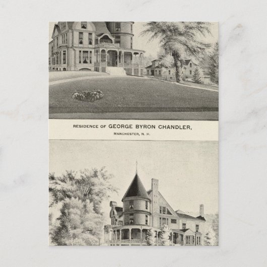 Chandler residentie, Manchester, NH Briefkaart (Voorkant)