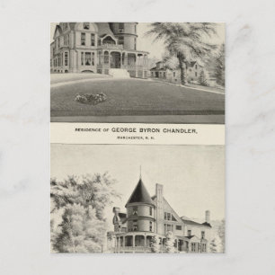 Chandler residentie, Manchester, NH Briefkaart