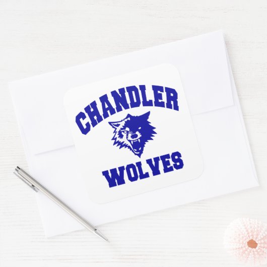 Chandler Wolves Vierkante Sticker (Envelop)