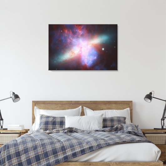 Chandra:Hubble:Spitzer X-ray:Zichtbaar:Infrarood Canvas Afdruk (Insitu (Slaapkamer))
