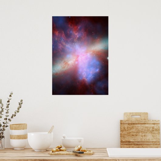 Chandra:Hubble:Spitzer X-ray:Zichtbaar:Infrarood Poster (Keuken)
