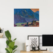 Chandra River door Nicholas Roerich Poster (Thuiskantoor)