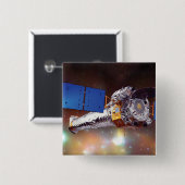 Chandra röntgenobservatorium vierkante button 5,1 cm (Voorkant /achterkant)
