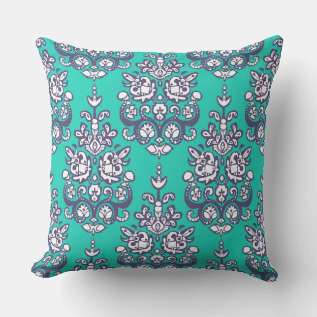 Chandraki damask ikat kussen (Voorkant)
