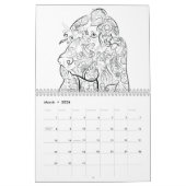 ChanDraws kalender voor volwassen kleuren (Mar 2026)