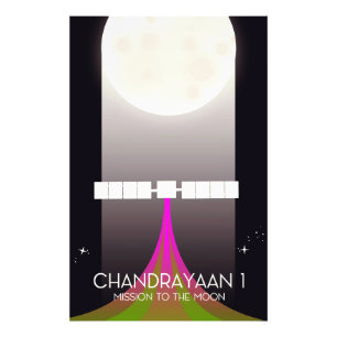 Chandrayaan-1 Ruimtemissie naar de Maan Foto Afdruk