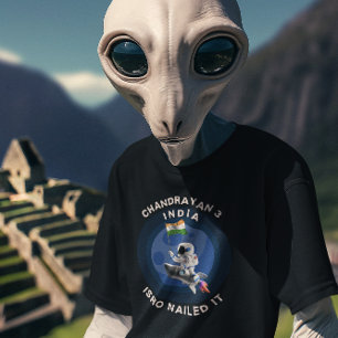 Chandrayan 3 India Isro genageld het missie maan T-shirt