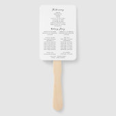 Chanel-geïnspireerd luxe huwelijksprogramma handwaaier (Achterkant)