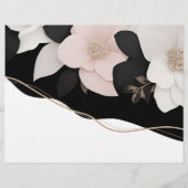 Chanel-geïnspireerd Tri-Fold bruiloft programma (Achterkant)