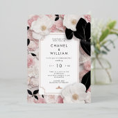 Chanel-geïnspireerde luxe folie uitnodiging (Staand Voorkant)