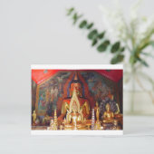 Chang Mai Buddhist Temple Thailand Gold Buddha Briefkaart (Staand voorkant)
