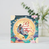 Chang op het Mid-Autumn-festival van Moon Kaart (Staand voorkant)