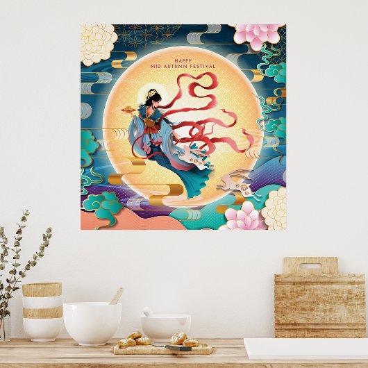 Chang op het Mid-Autumn-festival van Moon Poster (Keuken)