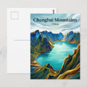 Changbai-gebergte China Briefkaart (Voorkant / Achterkant)