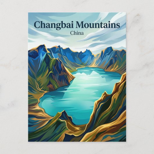 Changbai-gebergte China Briefkaart (Voorkant)
