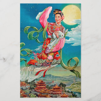 Chang'e 嫦 娥 vliegen naar de Moon Chinese Moon Godd Briefpapier