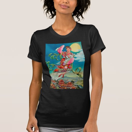 Chang'e 嫦 娥 vliegen naar het Mid-herfstfestival va T-shirt (Voorkant)