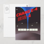 Chang'e-4 China ruimte kunst. Briefkaart (Voorkant / Achterkant)