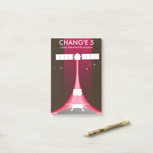 Chang'e 5 Lunar Exploration Mission Post-it® Notes (Op bureau)