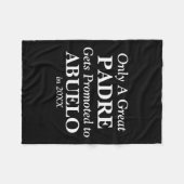 Change Any Text Padre Promoted To Abuelo 20xx  Fleece Deken (Voorkant (Horizontaal))