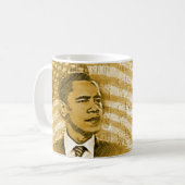 "Change" Barack Obama Gold Mok (Voorkant links)