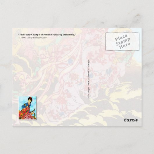 Chang'e, godin van de maan briefkaart (Achterkant)