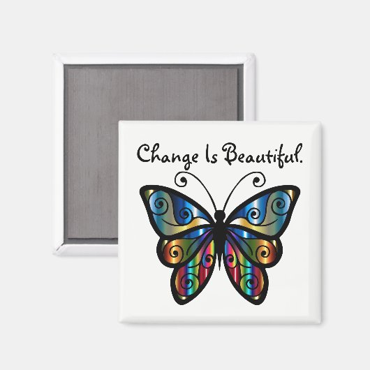 Change Is Beautiful Butterfy Magnet (Voorkant / Achterkant)