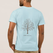 Change is Beautiful Inspirational Tree Sketch T-shirt (Achterkant)