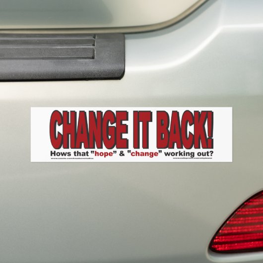 CHANgE-IT-BACK Bumpersticker (Op auto)