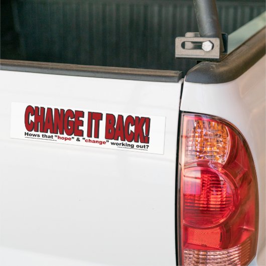 CHANgE-IT-BACK Bumpersticker (Op Truck)