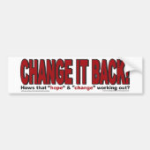 CHANgE-IT-BACK Bumpersticker (Voorkant)