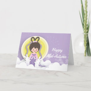 Chang'e Moon Festival Papercut Kaart