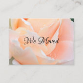 Change of Address Card – Elegant Peach Rose Visitekaartje (Voorkant)