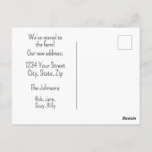 Change of Address Farmhouse Watercolor Style Briefkaart (Achterkant)