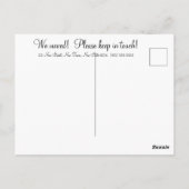  Change of Address Romantic Rose Briefkaart (Achterkant)