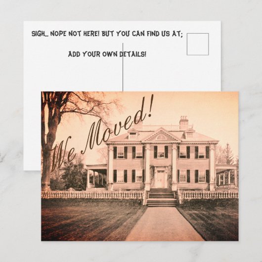 Change of Address - The Mansion House Briefkaart (Voorkant / Achterkant)