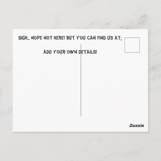 Change of Address - The Mansion House Briefkaart (Achterkant)