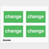 Change Rechthoekige Sticker (Vel)