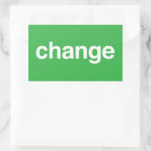 Change Rechthoekige Sticker (Tas)