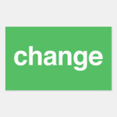Change Rechthoekige Sticker (Voorkant)