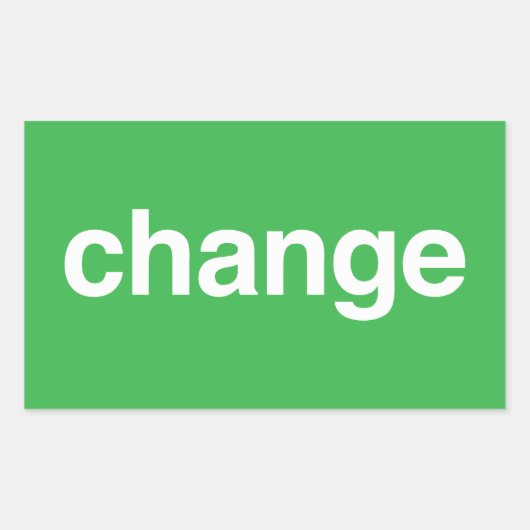 Change Rechthoekige Sticker (Voorkant)