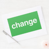 Change Rechthoekige Sticker (Envelop)